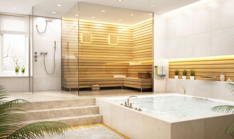 Spa Bathroom with Natural Materials